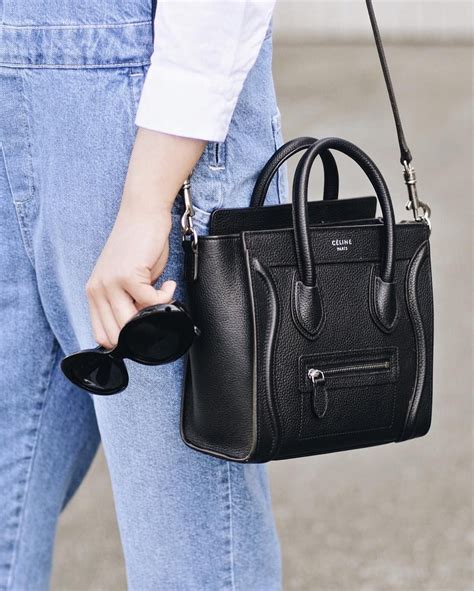 celine nano mini black|celine nano luggage.